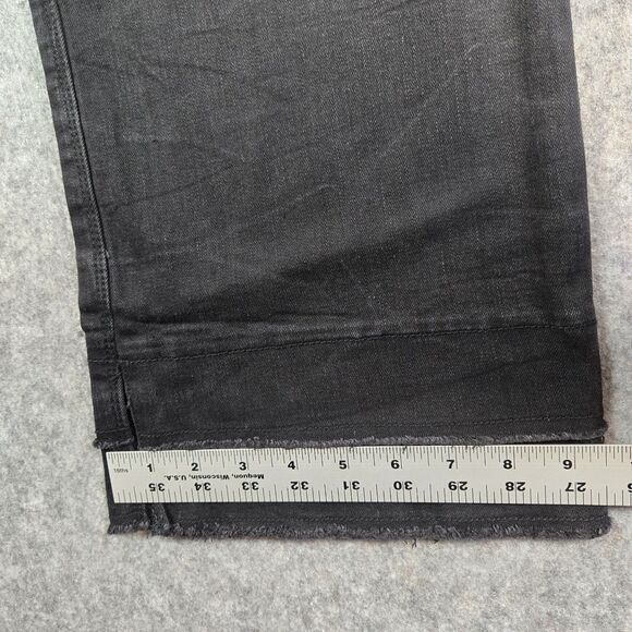 Democracy Ab Technology Kick Flare Jeans Women Sz 16 Black Denim Biker Punk NWT - Picture 15 of 16